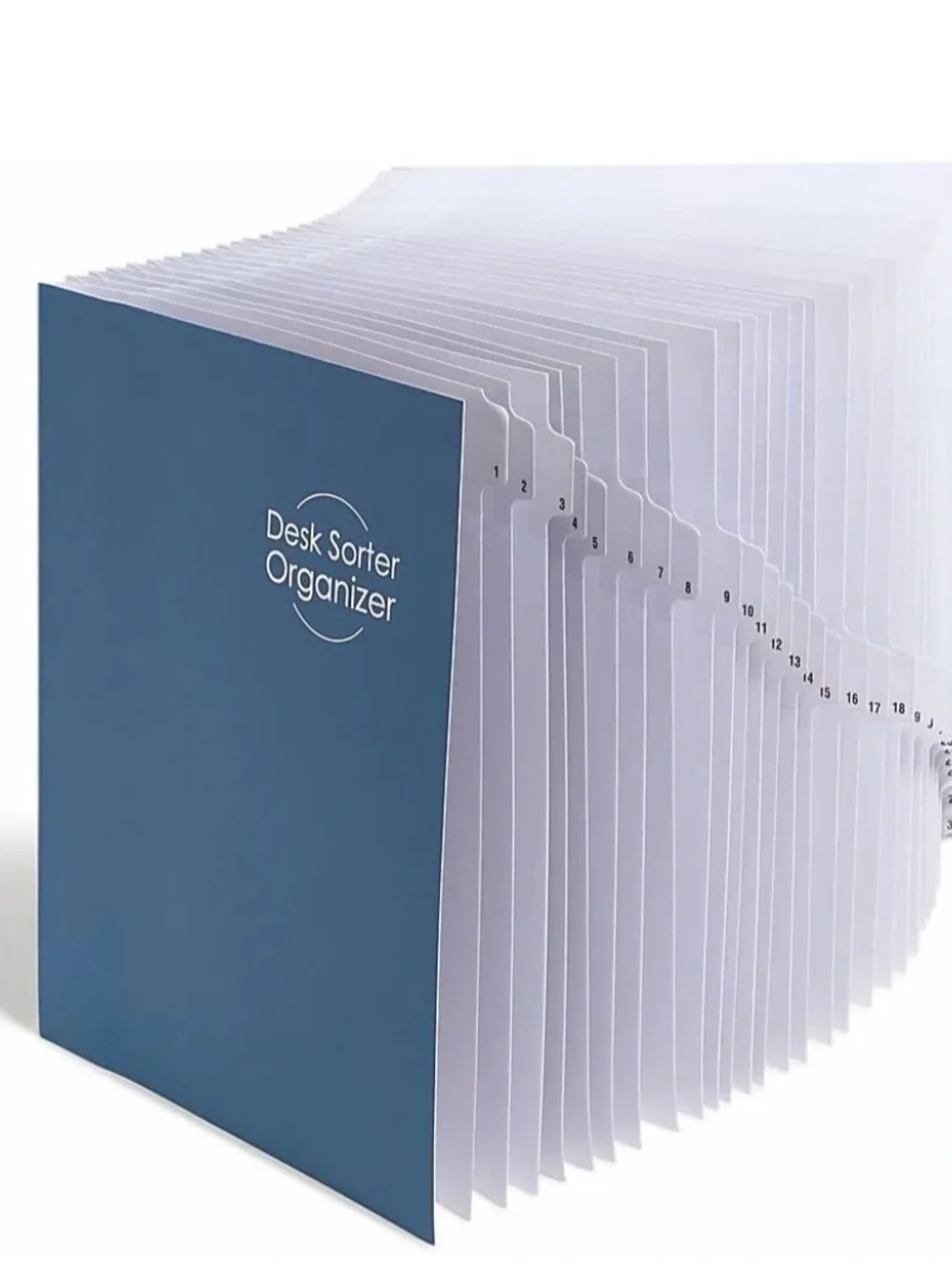 Desk Sorter Organizer - Navy Blue Expanding File Folder